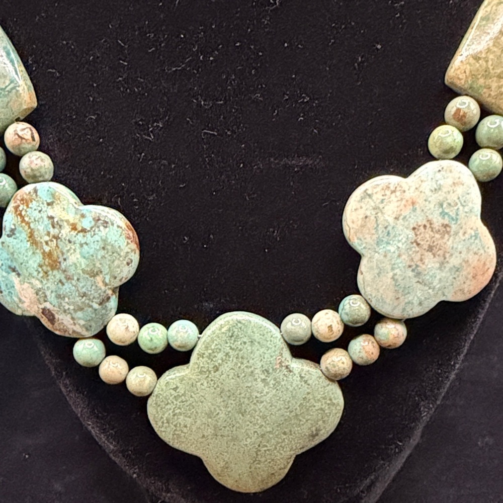 ✨ Green Jasper Statement Necklace – Sterling Silver – New ✨ - Picture 3 of 7